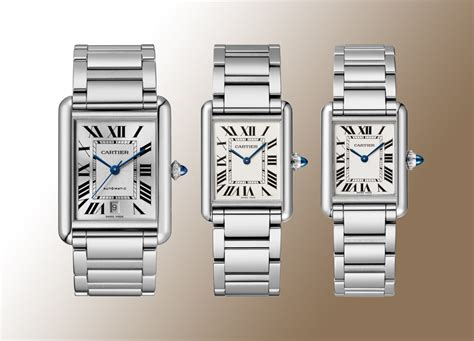 cartier tank watch for women|cartier tank must large size.